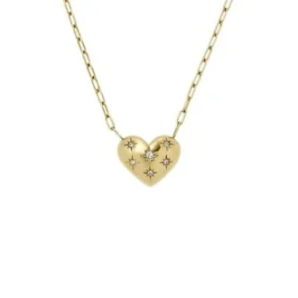 Collana con pendente a cuore in acciaio inossidabile dorato Sadie All My Love
