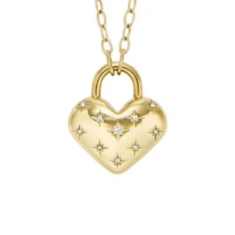 Collana con pendente a cuore in acciaio inossidabile dorato Sadie All My Love