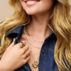 Collana con pendente a cuore in acciaio inossidabile dorato Sadie All My Love