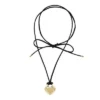 Collana con pendente a cuore in acciaio inossidabile dorato Sadie All My Love