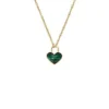 Collana con pendente a cuore in malachite ricostituita Sutton Modern Meadows