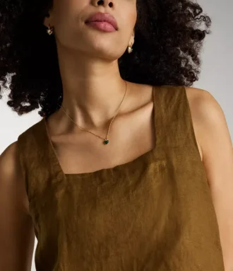Collana con pendente a cuore in malachite ricostituita Sutton Modern Meadows
