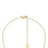 Collana con pendente a farfalla in acciaio inossidabile color oro con pavé Sutton