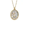 Collana con pendente a forma di luna e stella in acciaio inossidabile dorato Sutton Shaky Glitz