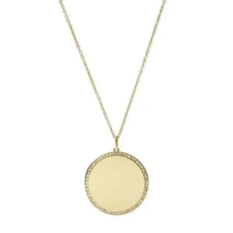 Collana con pendente Ellis in acciaio inossidabile dorato