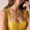 Collana con pendente Harlow in acciaio inossidabile color oro