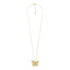 Collana con pendente in acciaio inossidabile color oro della collezione Sutton Butterfly