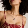 Collana con pendente in acciaio inossidabile color oro e ametista viola Sagittario Sutton Zodiac