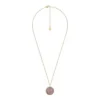 Collana con pendente in acciaio inossidabile color oro e ametista viola Sagittario Sutton Zodiac