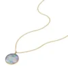 Collana con pendente in acciaio inossidabile dorato e madreperla nera Sutton Zodiac Cancro