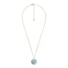 Collana con pendente in acciaio inossidabile dorato e madreperla nera Sutton Zodiac Cancro