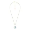 Collana con pendente in acciaio inossidabile dorato e madreperla verde Sutton Zodiac Pesci