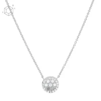 Collana con pendente in argento sterling e madreperla