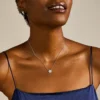Collana con pendente in argento sterling e madreperla