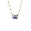 Collana con pendente multicolore a forma di ali di farfalla in abalone Sutton