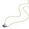 Collana con pendente multicolore a forma di ali di farfalla in abalone Sutton