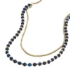 Collana con perline di lapislazzuli blu