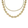 Collana con perline in acciaio inossidabile color oro