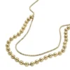 Collana con perline in acciaio inossidabile color oro