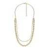 Collana con perline in acciaio inossidabile color oro