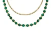 Collana con perline in malachite verde ricostituita All Stacked Up