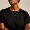 Collana con perline in malachite verde ricostituita All Stacked Up