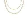 Collana doppia Heritage Pearl D-Link con perle d’acqua dolce bianche