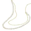 Collana doppia Heritage Pearl D-Link con perle d’acqua dolce bianche