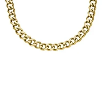 Collana Ellis Core Chains in acciaio inossidabile color oro