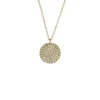 Collana Ellis Glitz Disc in acciaio inossidabile color oro