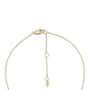 Collana Ellis Glitz Disc in acciaio inossidabile color oro