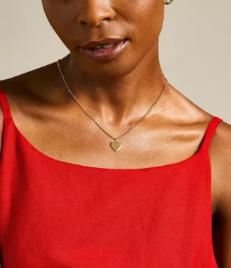 Collana Ellis Heart in acciaio inossidabile color oro