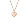 Collana Ellis Heart in acciaio inossidabile color oro rosa