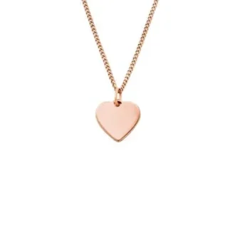 Collana Ellis Heart in acciaio inossidabile color oro rosa