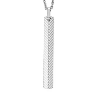 Collana Harlow con catena in acciaio inossidabile a trama lineare