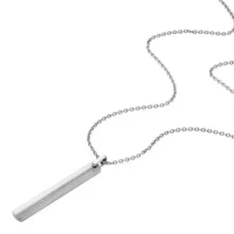 Collana Harlow con catena in acciaio inossidabile a trama lineare
