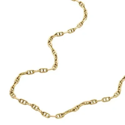Collana Heritage D-Link con catena a maglie ad ancora in ottone dorato