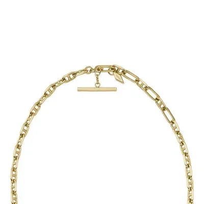 Collana Heritage D-Link con catena a maglie ad ancora in ottone dorato