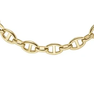 Collana Heritage D-Link in acciaio inossidabile dorato con catena a maglie