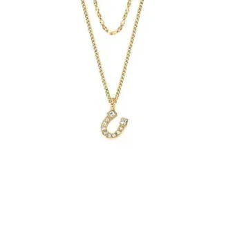 Collana multistrato Sutton a ferro di cavallo in acciaio inossidabile dorato