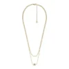 Collana multistrato Sutton Evil Eye in acciaio inossidabile dorato