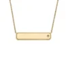 Collana Sadie in acciaio inossidabile color oro con targhetta identificativa