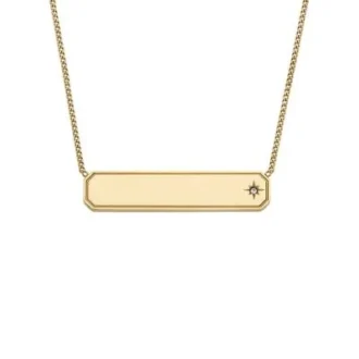 Collana Sadie in acciaio inossidabile color oro con targhetta identificativa