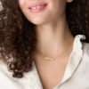 Collana Sadie in acciaio inossidabile color oro con targhetta identificativa