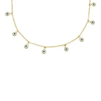 Collana Sutton Evil Eye con catena in ottone