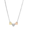 Collana Sutton Heart in acciaio tri-tono