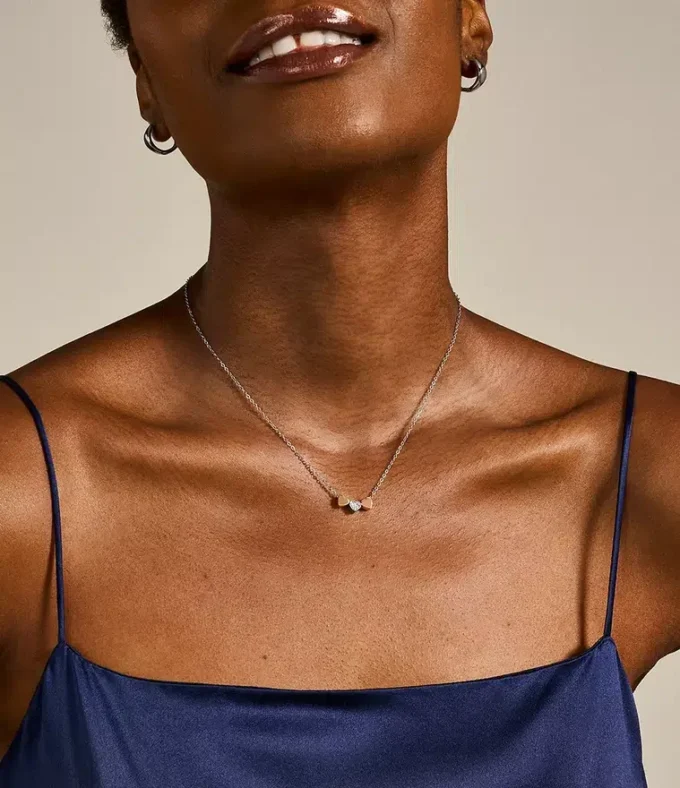 Collana Sutton Heart in acciaio tri-tono