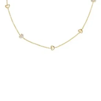 Collana Sutton Heartbeat in ottone dorato