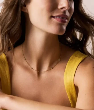 Collana Sutton Heartbeat in ottone dorato