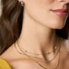 Collana Sutton Heartbeat in ottone dorato
